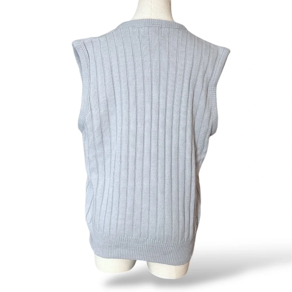 Vintage‎ Dimensions by Milford Sweater Vest Mens Cream size large Made In USA
